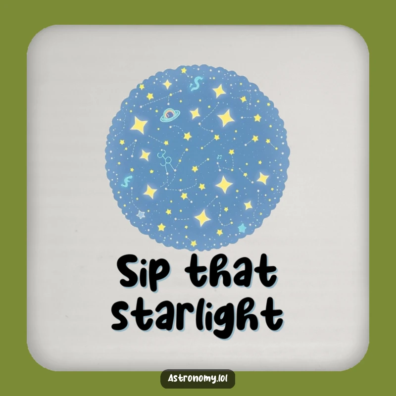 Funny Constellation Coaster: Protect Surfaces with Twinkling Stars, Cosmic Style, Perfect Gift