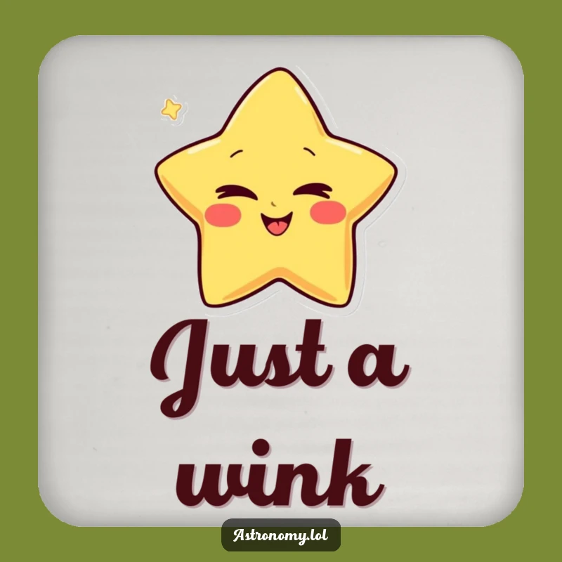 Funny Giggling Star Coaster: Winking Star Drink Coaster, Unique Funny Gift