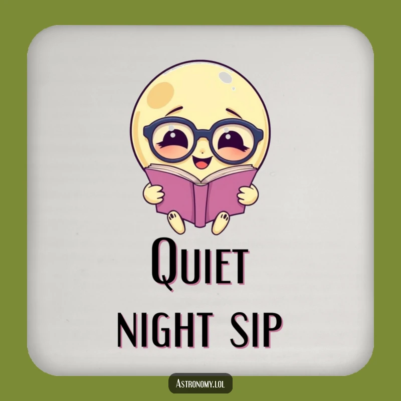 Funny Moon Reading Coaster: Hilarious Table Protection, Perfect Gift