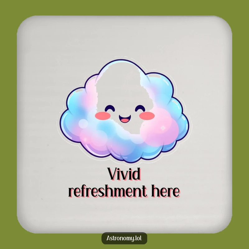 Funny Nebula Cloud Coaster Set - Hilarious Protection with Cosmic Colors