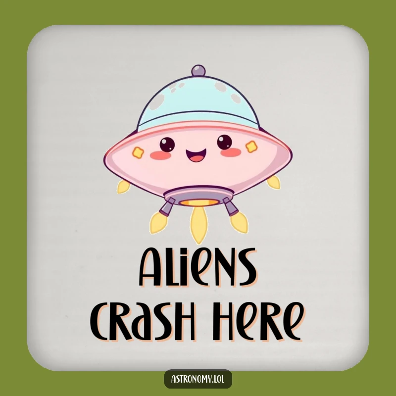 Funny UFO Coaster: Jolly Blinking Lights Protection, Unique Gift