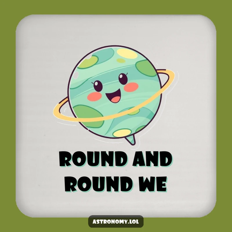 Funny Joyful Planet Coasters: Protect Surfaces with Spinning Fun