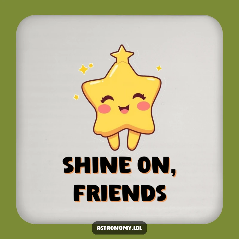 Funny Star Drink Coaster: Twinkling Mischief Decor, Perfect Gift