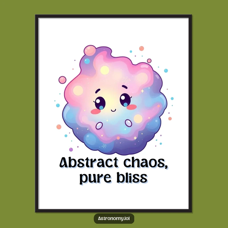Funny Nebula Poster: Curious Cosmic Dust Character Art, Amazing Wall Decor Gift