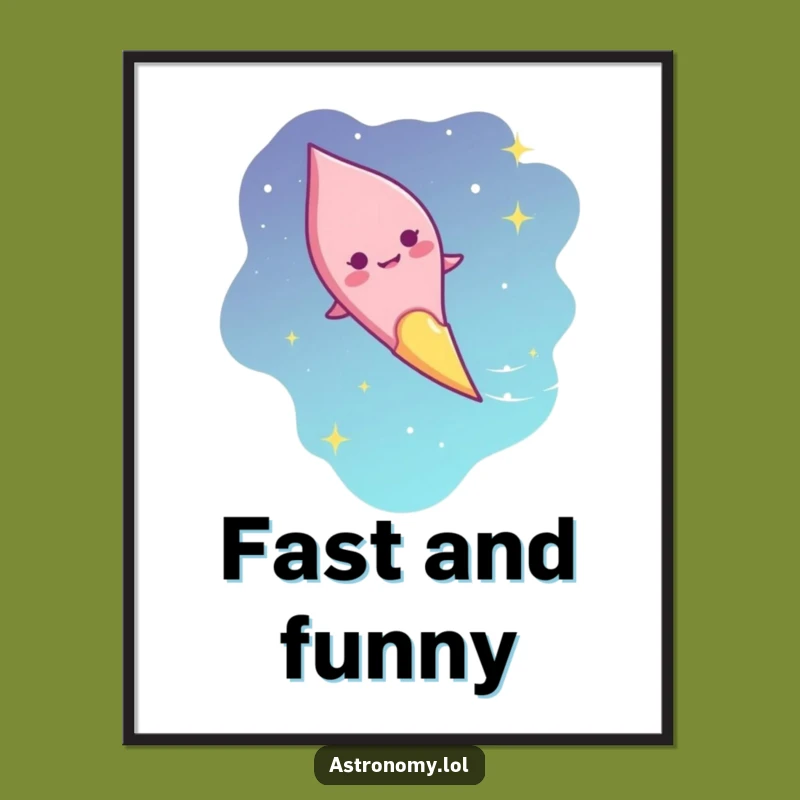 Funny Comet Trails Poster: Humorous Celestial Art Gift for Joyful Decor