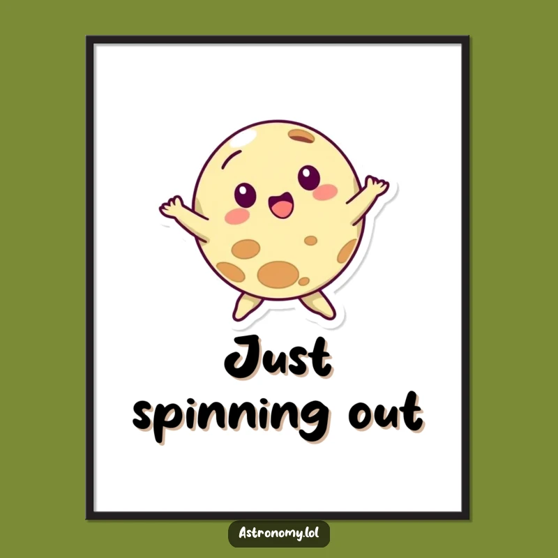 Funny Dancing Planet Poster - Add Cosmic Rhythm to Your Walls