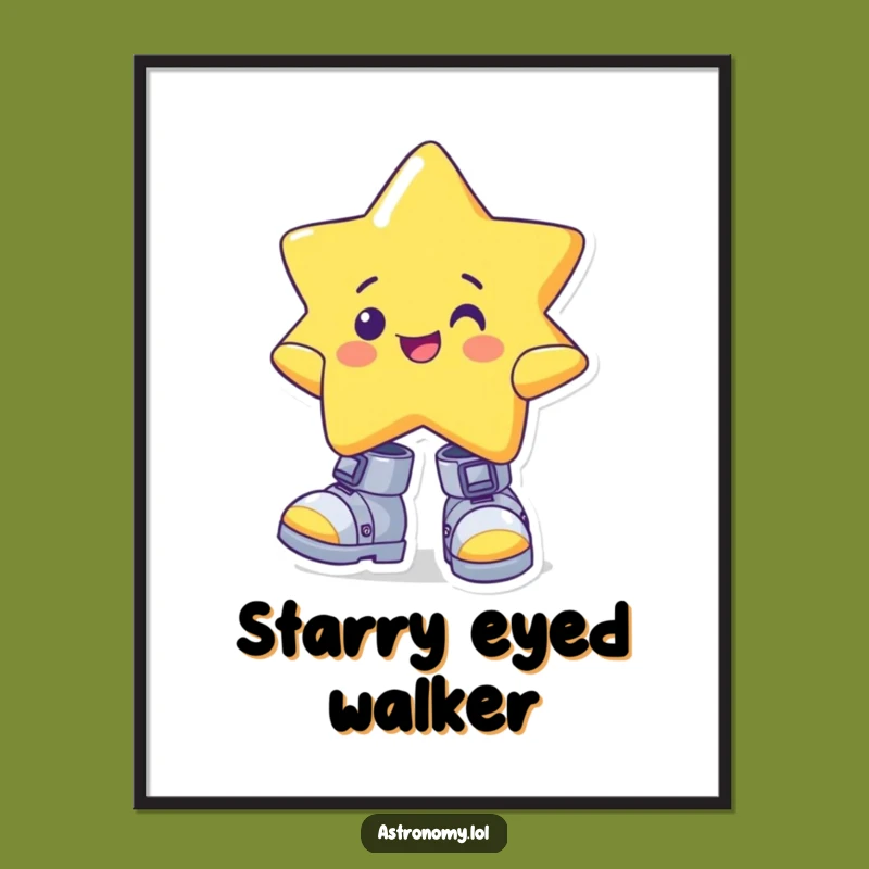 Funny Star Gravity Boots Poster - Cheerful Wall Art Gift