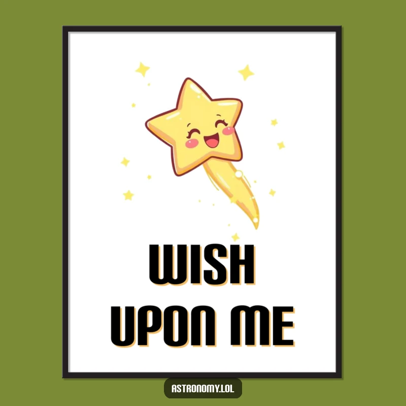 Funny Star Poster, Joyful Sparkle Art, Hilarious Celestial Wall Decor!