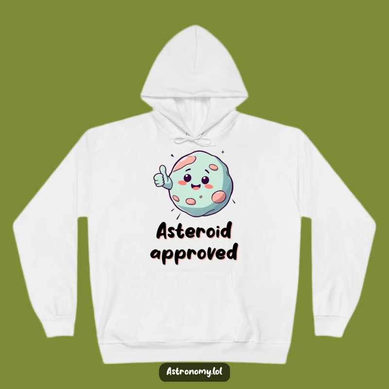 Cozy Funny Asteroid Hoodie: Bouncing Space Rock Hugs You, Warm & Funny Gift