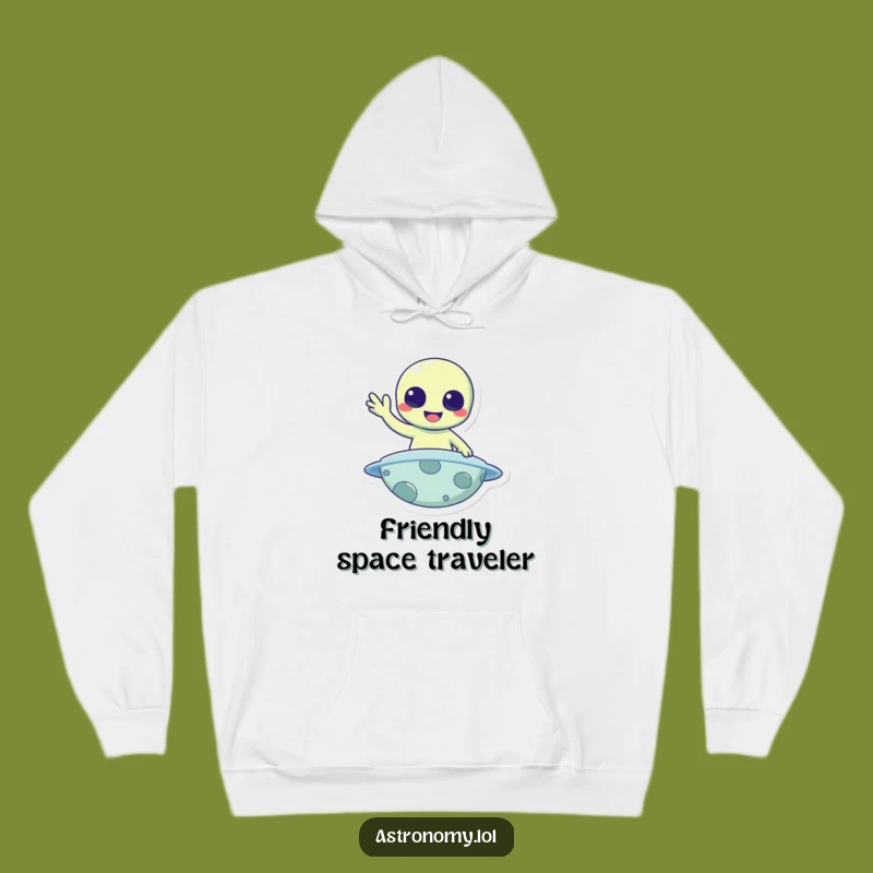 Funny Alien Hoodie: Cozy Interstellar Greeting Gift for Space Fans