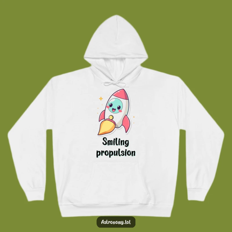 Funny Cheerful Rocket Hoodie: Cozy Blasting Off Space Gift