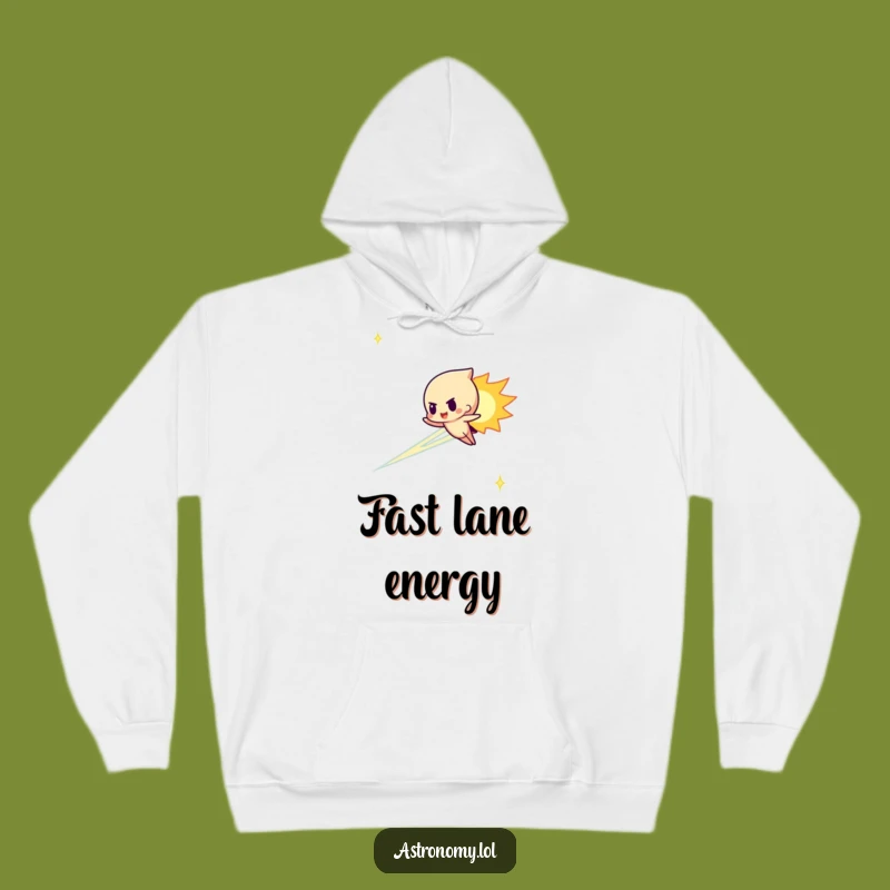 Funny Meteor Streaking Hoodie - Warm and Comedic Space Wear for Cold Nights