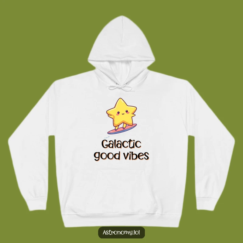 Funny Cute Star Surfing Comet Tail Hoodie - Cozy & Hilarious Gift!