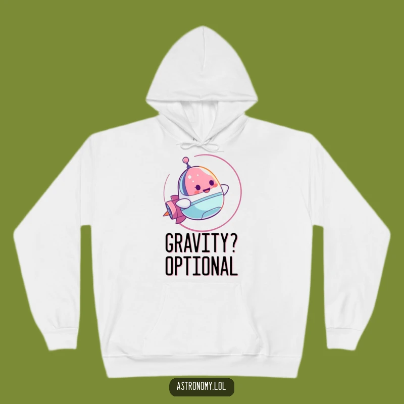 Funny Spaceship Hoodie: Cheerful Looping Character - The Ultimate Funny Gift!