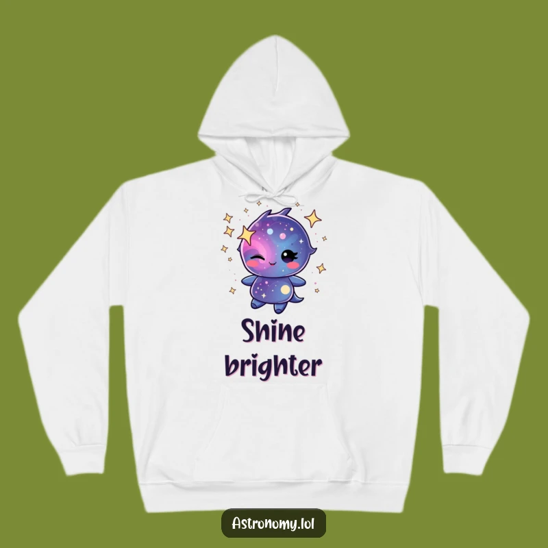 Funny Winking Galaxy Hoodie - Cozy Comfort with Cosmic Sparkle