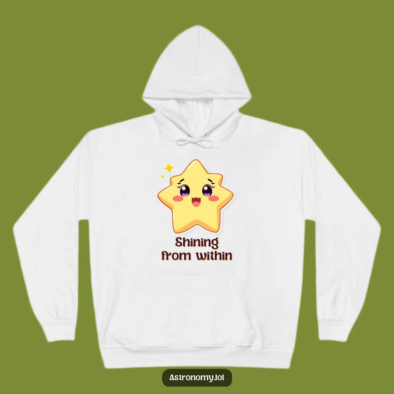 Funny Star Hoodie: Cozy Delighted Twinkling Character, Warm & Cheerful Gift