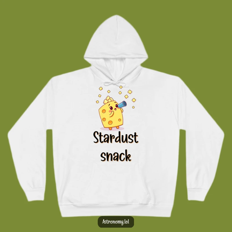 Funny Cheese Popcorn Hoodie: Cozy Cosmic Snack Art, Hilarious Gift