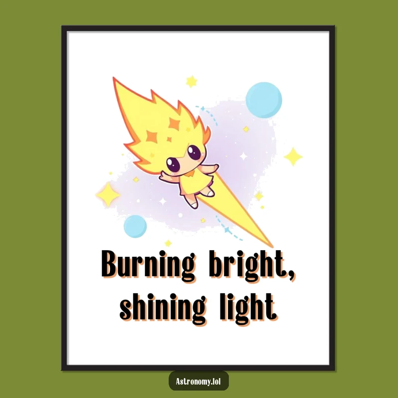 Free Printable Wall Art: Determined Meteor Funny Downloadable Art Decor