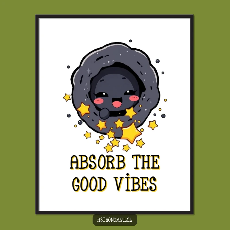 Free Printable Black Hole Wall Art: Funny Cosmic Playful Downloadable Decor