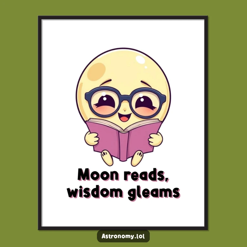 Free Printable Funny Wall Art: Moon Reader Spectacles - Whimsical Downloadable Decor
