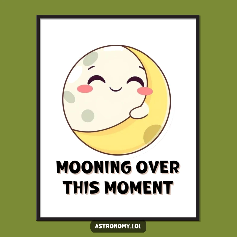 Free Printable Moon Wink Art: Funny Downloadable Space Decor