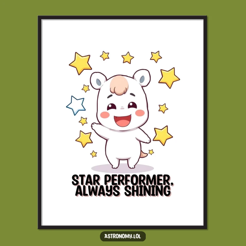 Free Printable Wall Art: Funny Star Juggler, Quirky Home Decor Downloadable Art!