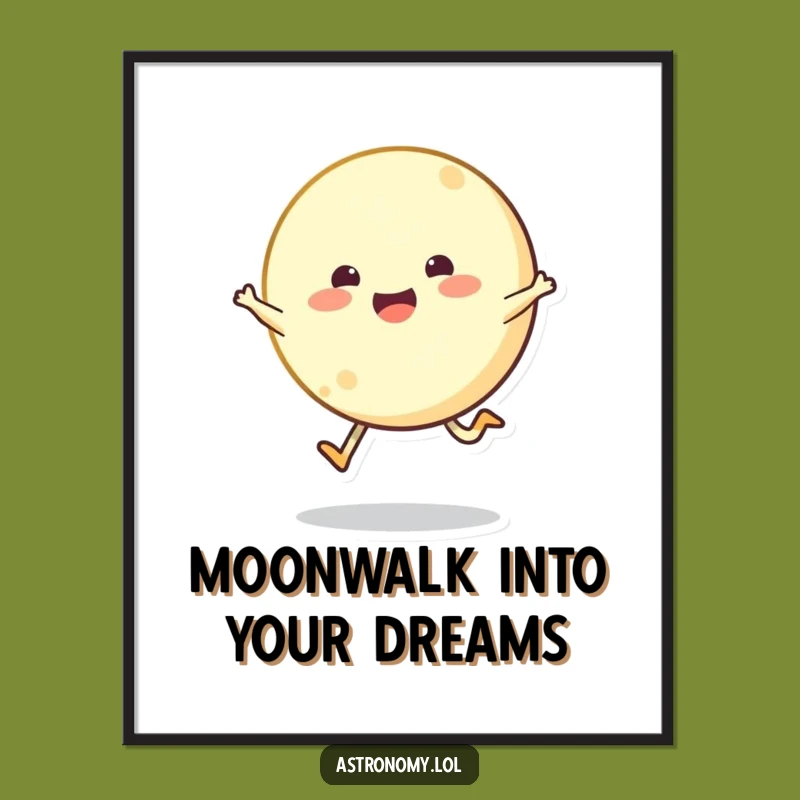 Funny Moon Wall Art Free Printable Download: Bouncing Character for Whimsical Decor
