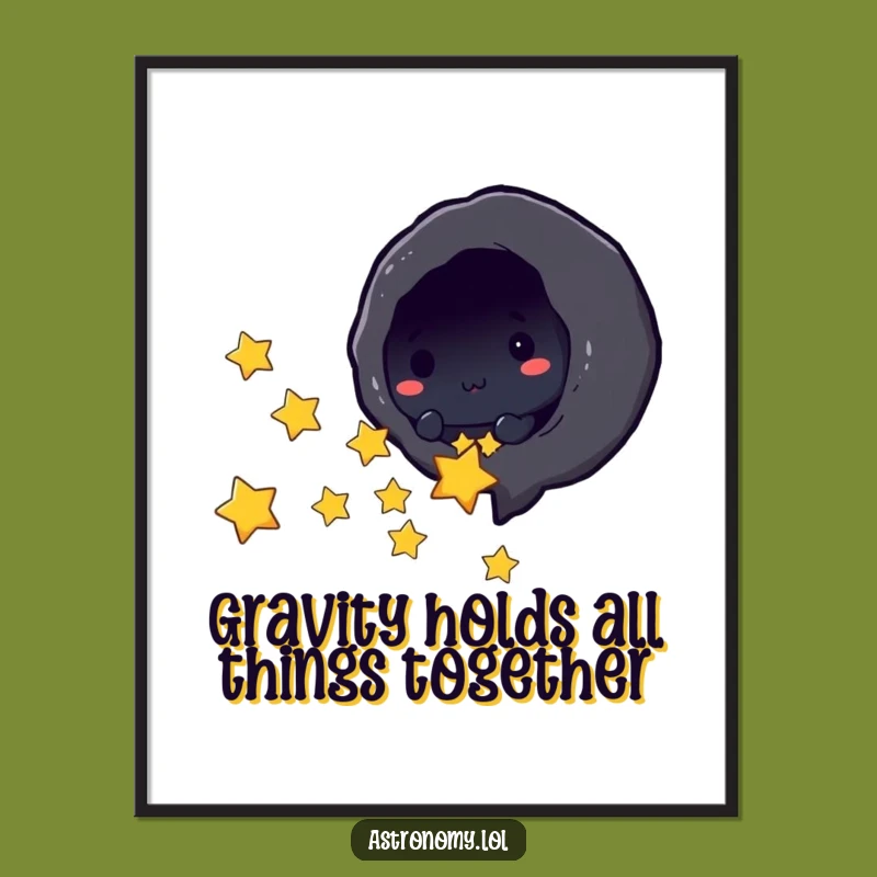 Funny Black Hole Wall Art Free Printable Download: Playful Cosmic Character for Quirky Home Decor