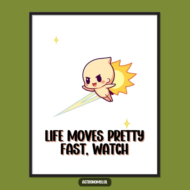 Funny Meteor Wall Art Free Printable Download: Energetic Cosmic Character for Dynamic Decor