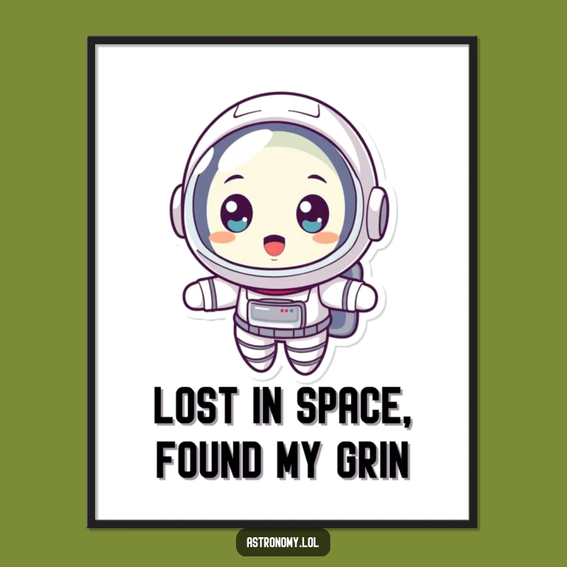 Free Printable Wall Art: Surprised Astronaut, Whimsical Space Decor - Downloadable Art
