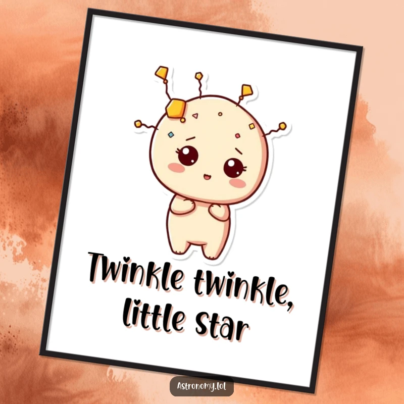 Funny free printable wall art of a curious constellation character forming a ridiculous shape, bringing laughter to your room.