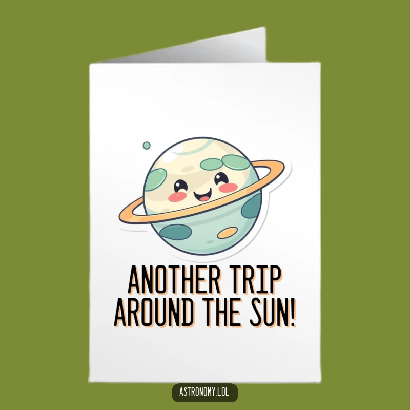 Free Printable Birthday Card: Adorable Planet Character, Happy Birthday Fun - Downloadable Gift