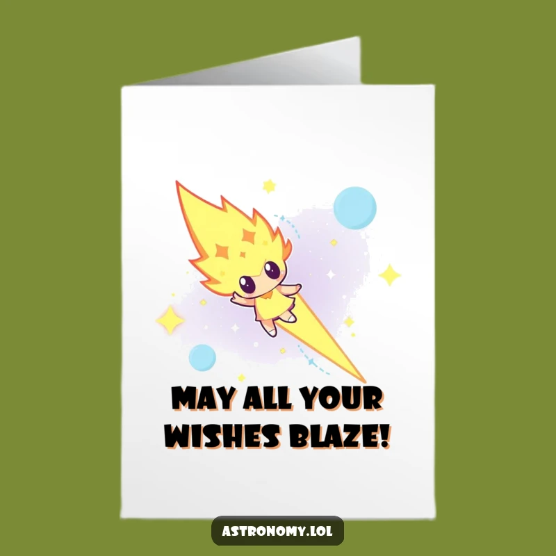 Free Printable Birthday Card: Determined Meteor Funny Downloadable Gift