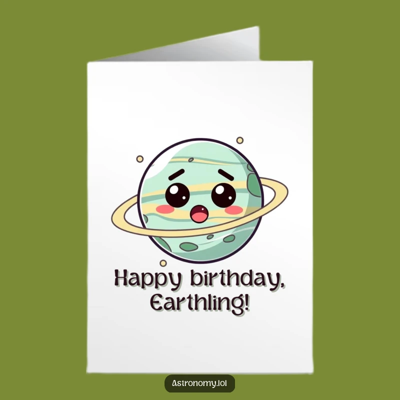 Free Printable Birthday Card: Dizzy Planet, Funny Downloadable Gift for a Spinning Good Time