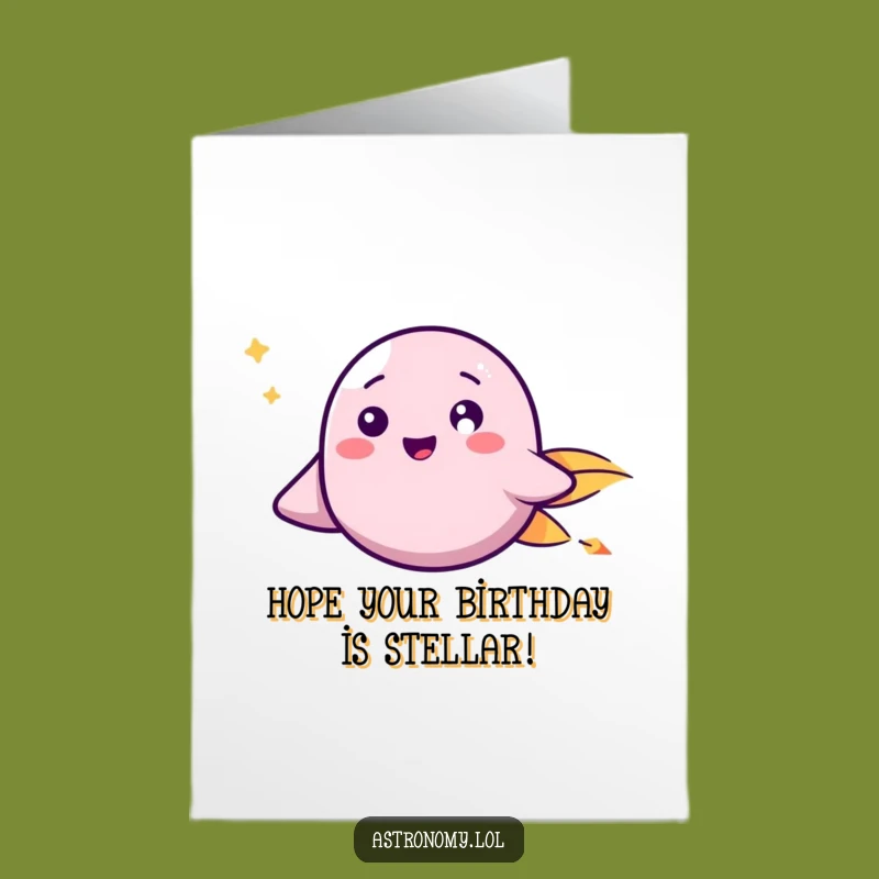Free Printable Birthday Card: Happy Comet - Speedy Downloadable Fun Gift