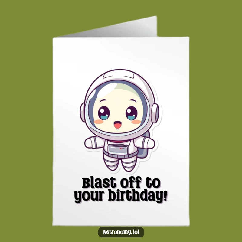 Free Printable Birthday Card: Surprised Astronaut, Hilarious Reaction - Downloadable Gift