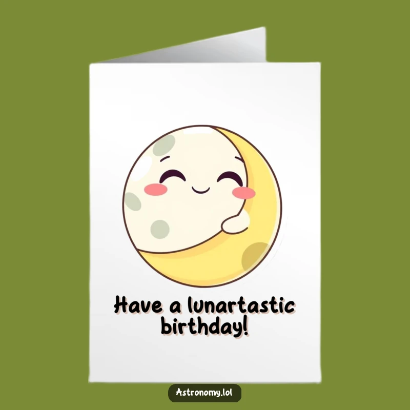 Free Printable Moon Wink Birthday Card: Funny Downloadable Gift