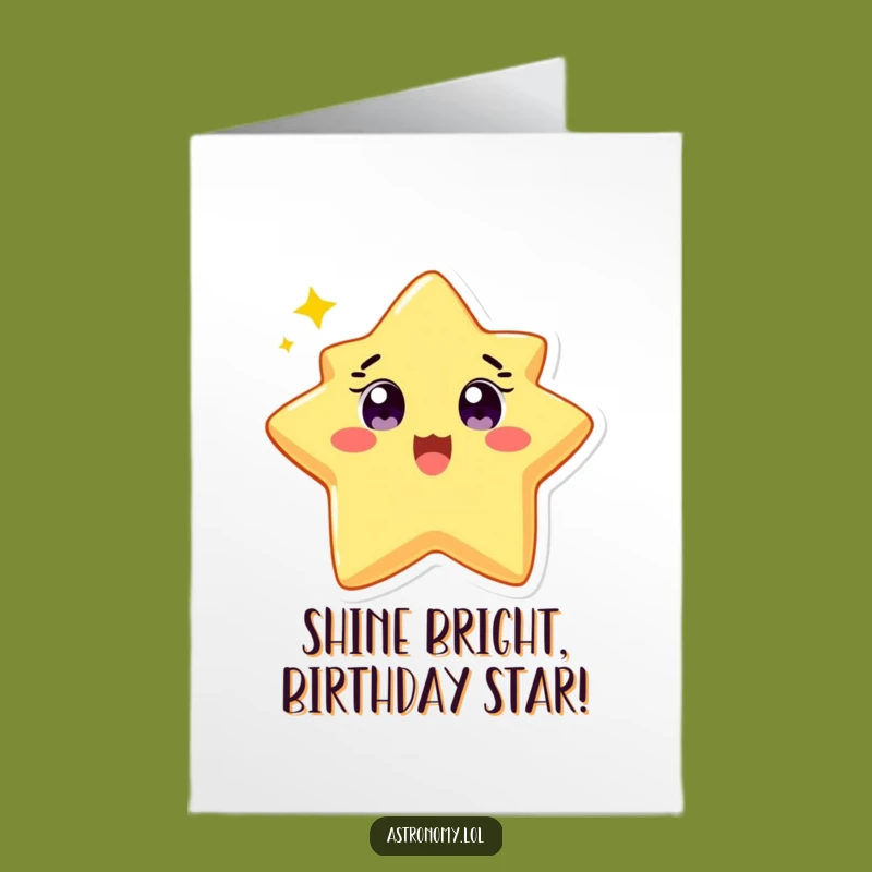 Free Printable Star Birthday Card: Twinkling Eyes Funny Downloadable Gift!