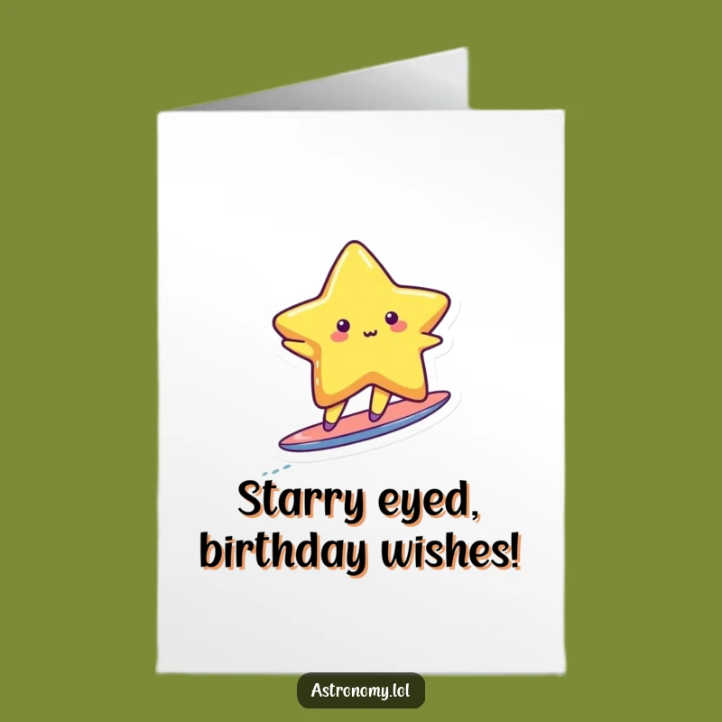 Free Printable Star Surfer Birthday Card: Funny Downloadable Gift