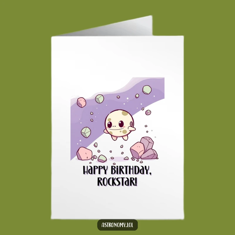 Free Printable Birthday Card: Asteroid's Bold Journey, Funny Downloadable Gift for Trailblazers
