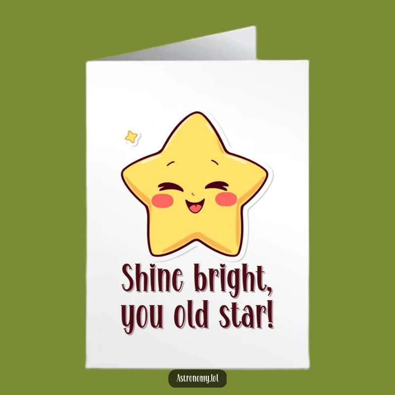 Free Printable Wink Star Birthday Card - Funny Downloadable Greeting for a Secretive Celebration