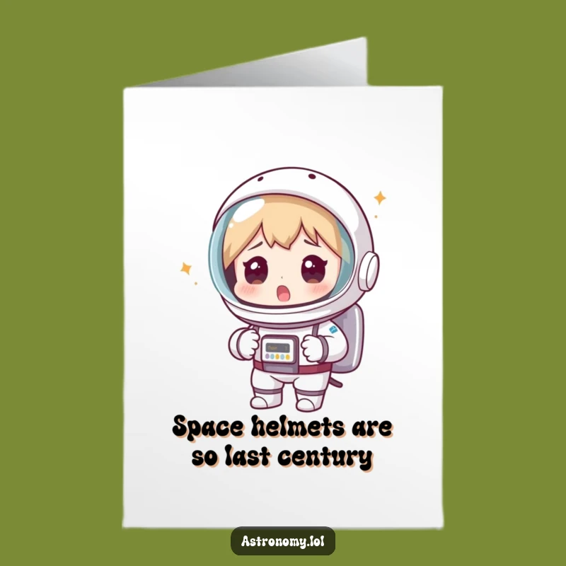 Funny Free Printable Astronaut Helmet Fail Birthday Card - Hilarious Downloadable Gift