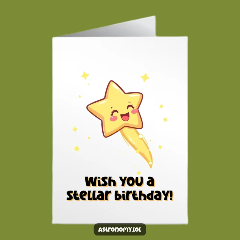 Free Printable Birthday Card: Joyful Shooting Star, Sparkly Wishes - Downloadable Gift