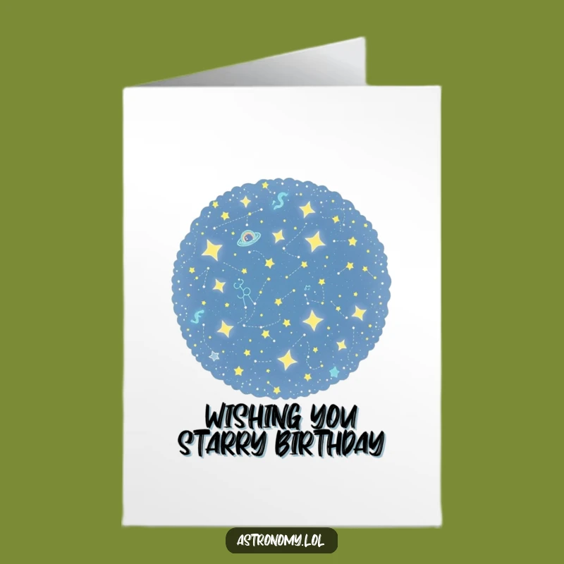 Free Printable Constellation Birthday Card: Funny Cosmic Downloadable Gift Idea