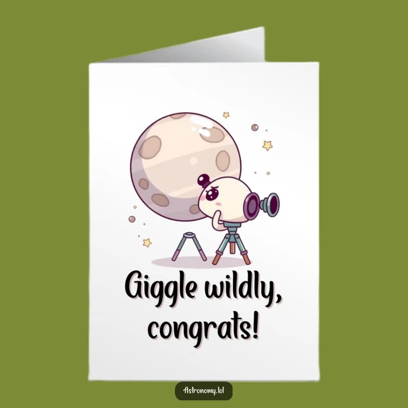 Free Printable Congrats Card: Funny Character Sees Your Success