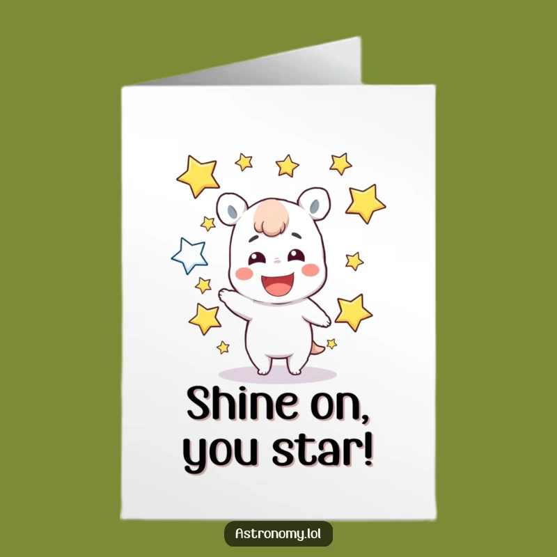 Free Printable Congrats Card: Juggling Stars, Hilarious Downloadable Gift for Any Win!