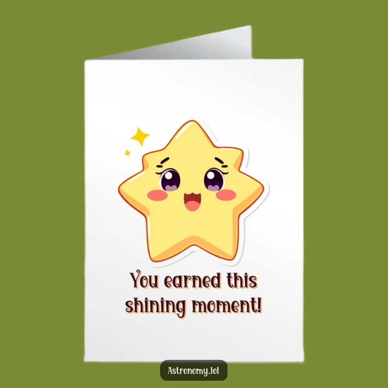 Free Printable Star Card: Twinkling Congratulations, Funny Downloadable!