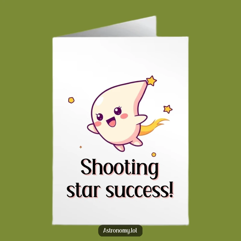 Free Printable Congrats Card: Comet Speeds Through Space - Unique Downloadable Gift