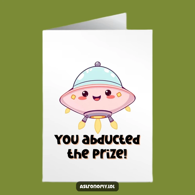 Free Printable UFO Card: Jolly Congratulations, Funny Download!