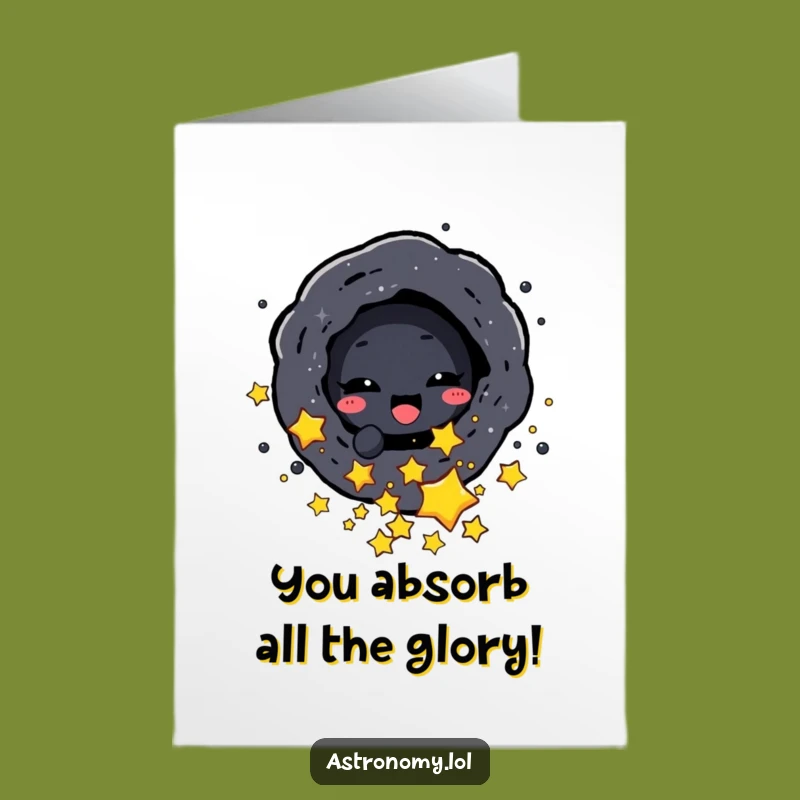 Free Printable Black Hole Congrats Card: Cosmic Achievement Downloadable Gift